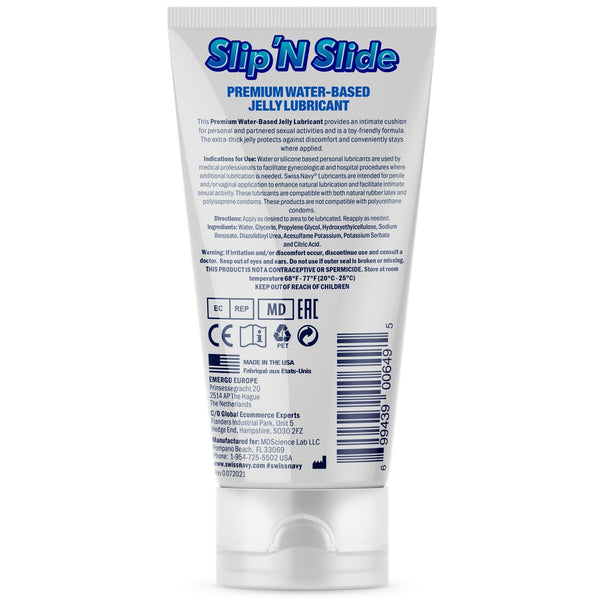 Slip' N Slide Premium Water-Based Jelly Lubricant - 150ml