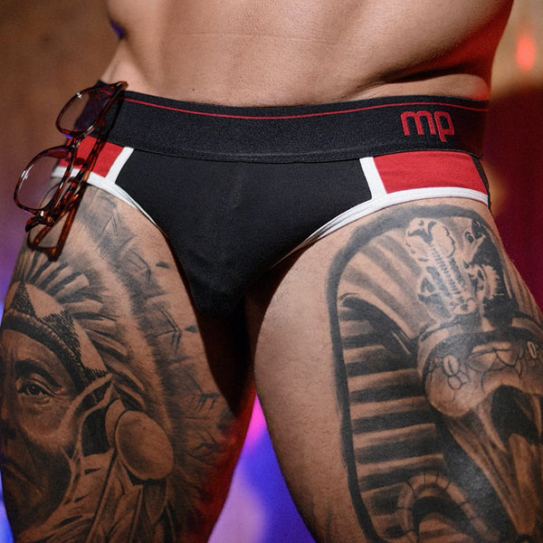 Male Power Retro Sport Panel Thong - Red - Extreme Toyz Singapore - https://extremetoyz.com.sg - Sex Toys and Lingerie Online Store - Bondage Gear / Vibrators / Electrosex Toys / Wireless Remote Control Vibes / Sexy Lingerie and Role Play / BDSM / Dungeon Furnitures / Dildos and Strap Ons &nbsp;/ Anal and Prostate Massagers / Anal Douche and Cleaning Aide / Delay Sprays and Gels / Lubricants and more...