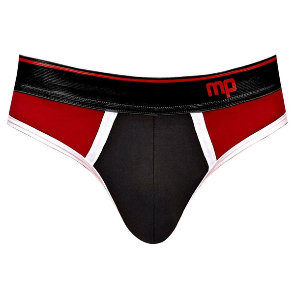 Male Power Retro Sport Panel Thong - Red - Extreme Toyz Singapore - https://extremetoyz.com.sg - Sex Toys and Lingerie Online Store - Bondage Gear / Vibrators / Electrosex Toys / Wireless Remote Control Vibes / Sexy Lingerie and Role Play / BDSM / Dungeon Furnitures / Dildos and Strap Ons &nbsp;/ Anal and Prostate Massagers / Anal Douche and Cleaning Aide / Delay Sprays and Gels / Lubricants and more...