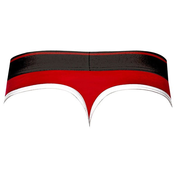 Male Power Retro Sport Panel Thong - Red - Extreme Toyz Singapore - https://extremetoyz.com.sg - Sex Toys and Lingerie Online Store - Bondage Gear / Vibrators / Electrosex Toys / Wireless Remote Control Vibes / Sexy Lingerie and Role Play / BDSM / Dungeon Furnitures / Dildos and Strap Ons &nbsp;/ Anal and Prostate Massagers / Anal Douche and Cleaning Aide / Delay Sprays and Gels / Lubricants and more...