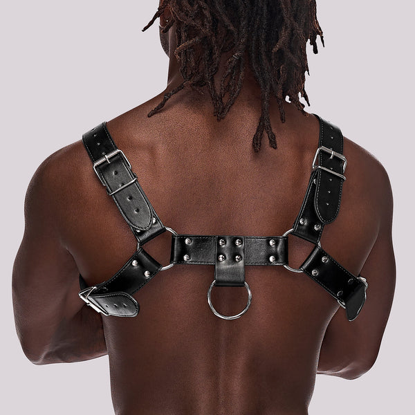 Male Power Faux Leather Aries Chest Harness - Extreme Toyz Singapore - https://extremetoyz.com.sg - Sex Toys and Lingerie Online Store - Bondage Gear / Vibrators / Electrosex Toys / Wireless Remote Control Vibes / Sexy Lingerie and Role Play / BDSM / Dungeon Furnitures / Dildos and Strap Ons &nbsp;/ Anal and Prostate Massagers / Anal Douche and Cleaning Aide / Delay Sprays and Gels / Lubricants and more...