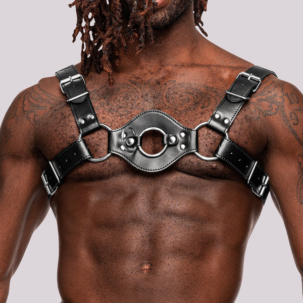 Male Power Faux Leather Libra Chest Harness - Extreme Toyz Singapore - https://extremetoyz.com.sg - Sex Toys and Lingerie Online Store - Bondage Gear / Vibrators / Electrosex Toys / Wireless Remote Control Vibes / Sexy Lingerie and Role Play / BDSM / Dungeon Furnitures / Dildos and Strap Ons &nbsp;/ Anal and Prostate Massagers / Anal Douche and Cleaning Aide / Delay Sprays and Gels / Lubricants and more...