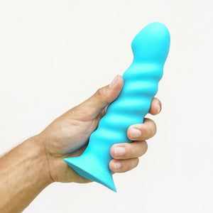 Maia Toys KENDALL Silicone Dong Swirled Satin Finish - Neon Blue - Extreme Toyz Singapore - https://extremetoyz.com.sg - Sex Toys and Lingerie Online Store - Bondage Gear / Vibrators / Electrosex Toys / Wireless Remote Control Vibes / Sexy Lingerie and Role Play / BDSM / Dungeon Furnitures / Dildos and Strap Ons &nbsp;/ Anal and Prostate Massagers / Anal Douche and Cleaning Aide / Delay Sprays and Gels / Lubricants and more...