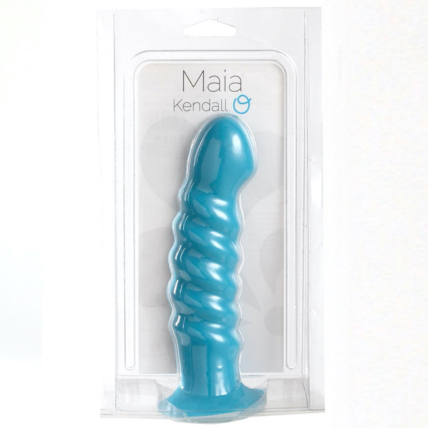 Maia Toys KENDALL Silicone Dong Swirled Satin Finish - Neon Blue - Extreme Toyz Singapore - https://extremetoyz.com.sg - Sex Toys and Lingerie Online Store - Bondage Gear / Vibrators / Electrosex Toys / Wireless Remote Control Vibes / Sexy Lingerie and Role Play / BDSM / Dungeon Furnitures / Dildos and Strap Ons &nbsp;/ Anal and Prostate Massagers / Anal Douche and Cleaning Aide / Delay Sprays and Gels / Lubricants and more...