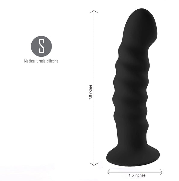 Maia Toys KENDALL Silicone Dong Swirled Satin Finish - Black - Extreme Toyz Singapore - https://extremetoyz.com.sg - Sex Toys and Lingerie Online Store - Bondage Gear / Vibrators / Electrosex Toys / Wireless Remote Control Vibes / Sexy Lingerie and Role Play / BDSM / Dungeon Furnitures / Dildos and Strap Ons &nbsp;/ Anal and Prostate Massagers / Anal Douche and Cleaning Aide / Delay Sprays and Gels / Lubricants and more...