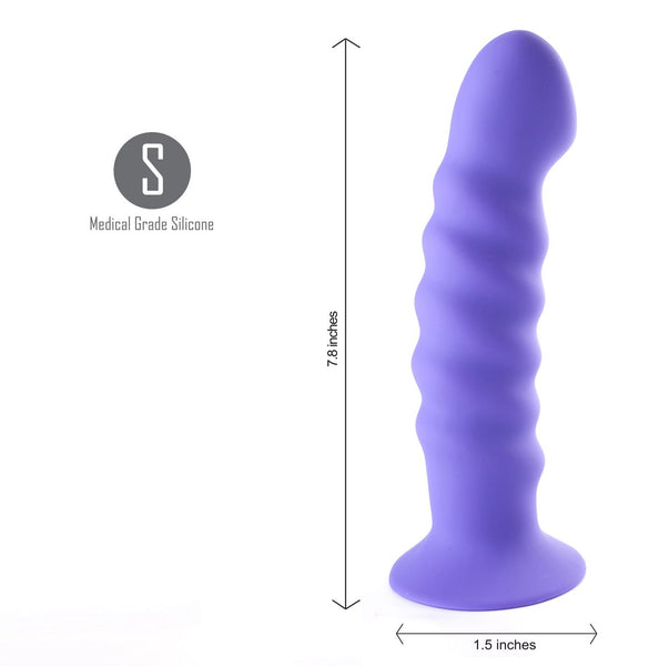 Maia Toys KENDALL Silicone Dong Swirled Satin Finish - Neon Purple - Extreme Toyz Singapore - https://extremetoyz.com.sg - Sex Toys and Lingerie Online Store - Bondage Gear / Vibrators / Electrosex Toys / Wireless Remote Control Vibes / Sexy Lingerie and Role Play / BDSM / Dungeon Furnitures / Dildos and Strap Ons &nbsp;/ Anal and Prostate Massagers / Anal Douche and Cleaning Aide / Delay Sprays and Gels / Lubricants and more...