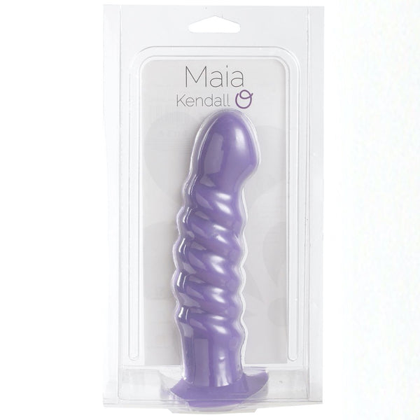 Maia Toys KENDALL Silicone Dong Swirled Satin Finish - Neon Purple - Extreme Toyz Singapore - https://extremetoyz.com.sg - Sex Toys and Lingerie Online Store - Bondage Gear / Vibrators / Electrosex Toys / Wireless Remote Control Vibes / Sexy Lingerie and Role Play / BDSM / Dungeon Furnitures / Dildos and Strap Ons &nbsp;/ Anal and Prostate Massagers / Anal Douche and Cleaning Aide / Delay Sprays and Gels / Lubricants and more...