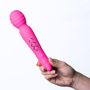 Maia Toys ZOE Twisty USB Rechargeable Dual Vibrating Pleasure Wand - Pink - Extreme Toyz Singapore - https://extremetoyz.com.sg - Sex Toys and Lingerie Online Store - Bondage Gear / Vibrators / Electrosex Toys / Wireless Remote Control Vibes / Sexy Lingerie and Role Play / BDSM / Dungeon Furnitures / Dildos and Strap Ons &nbsp;/ Anal and Prostate Massagers / Anal Douche and Cleaning Aide / Delay Sprays and Gels / Lubricants and more...