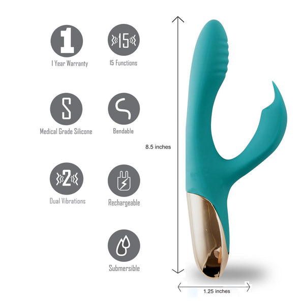 Maia Toys SKYLER USB Rechargeable Silicone Bendable Rabbit Vibrator - Extreme Toyz Singapore - https://extremetoyz.com.sg - Sex Toys and Lingerie Online Store - Bondage Gear / Vibrators / Electrosex Toys / Wireless Remote Control Vibes / Sexy Lingerie and Role Play / BDSM / Dungeon Furnitures / Dildos and Strap Ons &nbsp;/ Anal and Prostate Massagers / Anal Douche and Cleaning Aide / Delay Sprays and Gels / Lubricants and more...