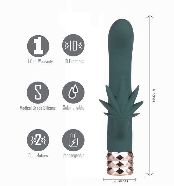 Maia Toys 420 Series KUSHA Crystal Gems USB Rechargeable 10-Function G-Spot Vibrator - Extreme Toyz Singapore - https://extremetoyz.com.sg - Sex Toys and Lingerie Online Store - Bondage Gear / Vibrators / Electrosex Toys / Wireless Remote Control Vibes / Sexy Lingerie and Role Play / BDSM / Dungeon Furnitures / Dildos and Strap Ons &nbsp;/ Anal and Prostate Massagers / Anal Douche and Cleaning Aide / Delay Sprays and Gels / Lubricants and more...