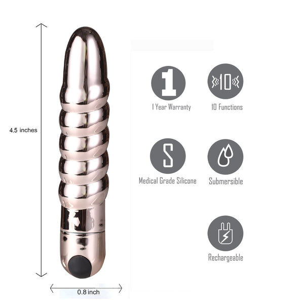 Maia Toys LOLA USB Rechargeable Silicone 10-Function Vibrating Twisty Bullet - Extreme Toyz Singapore - https://extremetoyz.com.sg - Sex Toys and Lingerie Online Store - Bondage Gear / Vibrators / Electrosex Toys / Wireless Remote Control Vibes / Sexy Lingerie and Role Play / BDSM / Dungeon Furnitures / Dildos and Strap Ons &nbsp;/ Anal and Prostate Massagers / Anal Douche and Cleaning Aide / Delay Sprays and Gels / Lubricants and more...