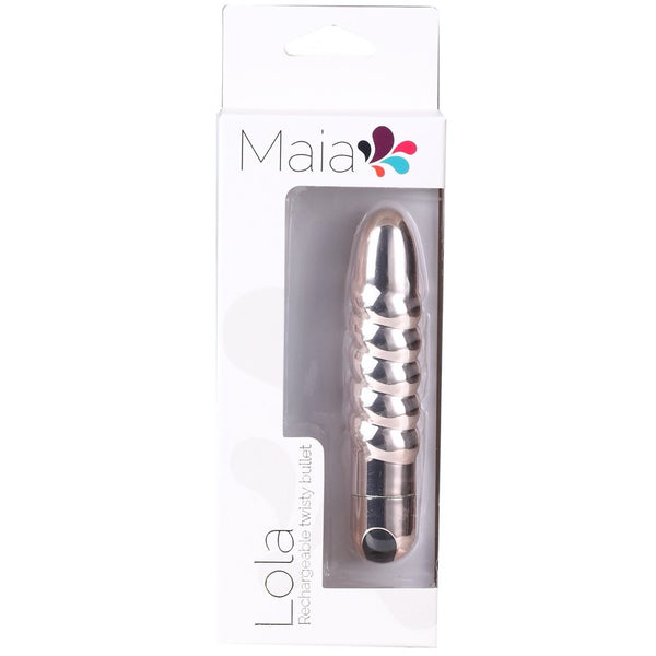 Maia Toys LOLA USB Rechargeable Silicone 10-Function Vibrating Twisty Bullet - Extreme Toyz Singapore - https://extremetoyz.com.sg - Sex Toys and Lingerie Online Store - Bondage Gear / Vibrators / Electrosex Toys / Wireless Remote Control Vibes / Sexy Lingerie and Role Play / BDSM / Dungeon Furnitures / Dildos and Strap Ons &nbsp;/ Anal and Prostate Massagers / Anal Douche and Cleaning Aide / Delay Sprays and Gels / Lubricants and more...