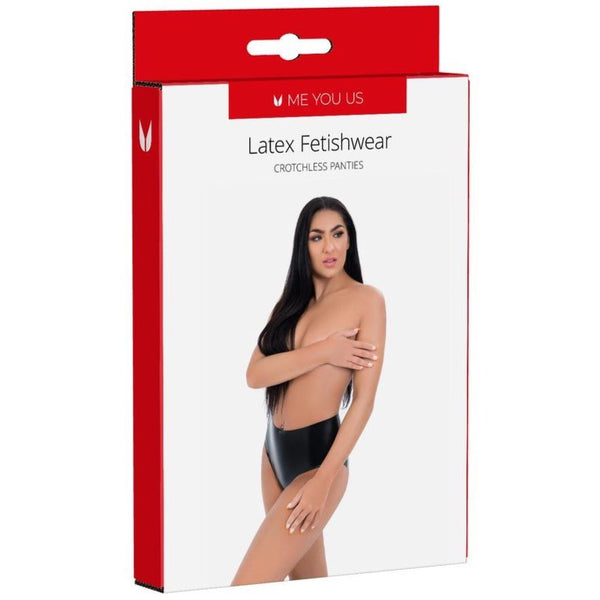 Me You Us Latex Fetishwear Crotchless Panties (3 Sizes Available) - Extreme Toyz Singapore - https://extremetoyz.com.sg - Sex Toys and Lingerie Online Store - Bondage Gear / Vibrators / Electrosex Toys / Wireless Remote Control Vibes / Sexy Lingerie and Role Play / BDSM / Dungeon Furnitures / Dildos and Strap Ons  / Anal and Prostate Massagers / Anal Douche and Cleaning Aide / Delay Sprays and Gels / Lubricants and more...