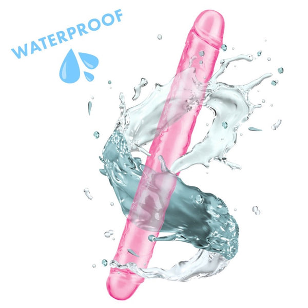 Me You Us Ultra Cock Pink Jelly 12" Double Ended Dildo - Extreme Toyz Singapore - https://extremetoyz.com.sg - Sex Toys and Lingerie Online Store - Bondage Gear / Vibrators / Electrosex Toys / Wireless Remote Control Vibes / Sexy Lingerie and Role Play / BDSM / Dungeon Furnitures / Dildos and Strap Ons  / Anal and Prostate Massagers / Anal Douche and Cleaning Aide / Delay Sprays and Gels / Lubricants and more...