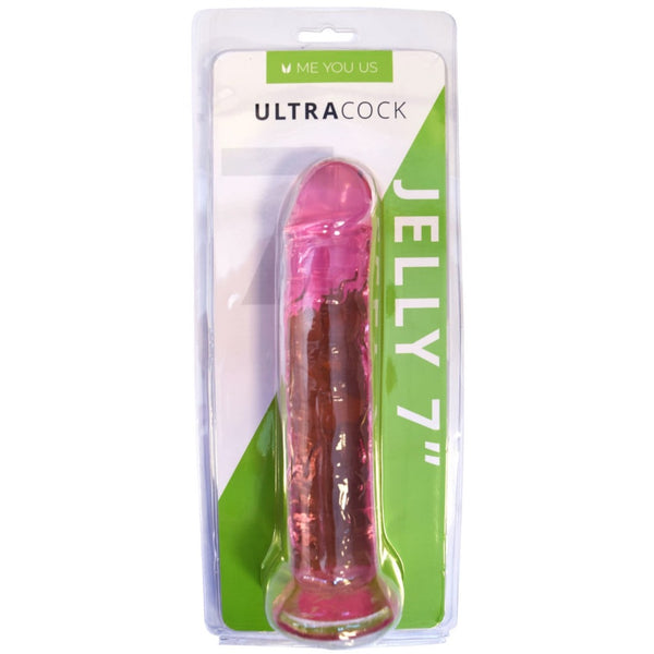 Me You Us Ultra Cock Pink 7" Jelly Dong - Extreme Toyz Singapore - https://extremetoyz.com.sg - Sex Toys and Lingerie Online Store - Bondage Gear / Vibrators / Electrosex Toys / Wireless Remote Control Vibes / Sexy Lingerie and Role Play / BDSM / Dungeon Furnitures / Dildos and Strap Ons  / Anal and Prostate Massagers / Anal Douche and Cleaning Aide / Delay Sprays and Gels / Lubricants and more...
