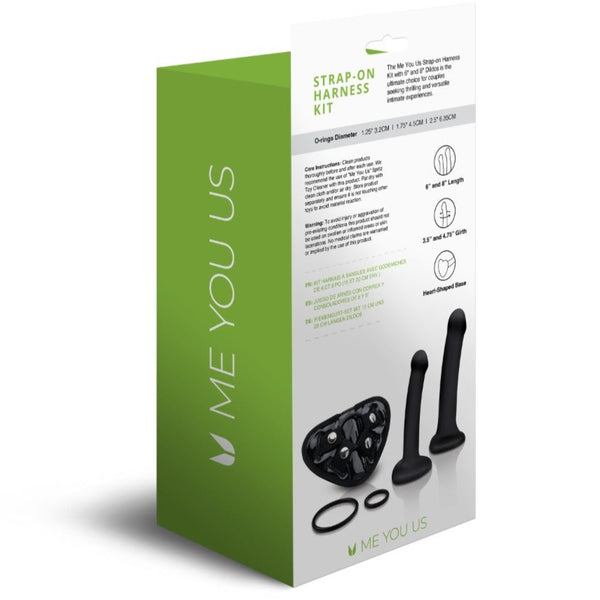 Strap On Harness Kit with 6" &  8" Dildos