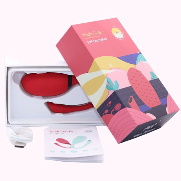 Magic Fugu Smart Wearable App Controlled Vibrator - Red
