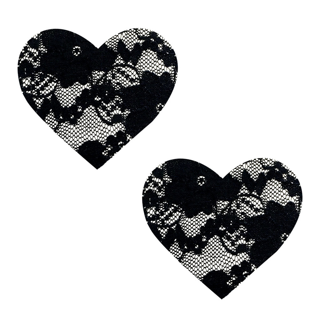 Neva Nude Vogue Black Lace I Heart U Nipple Cover Pasties - Extreme Toyz Singapore - https://extremetoyz.com.sg - Sex Toys and Lingerie Online Store - Bondage Gear / Vibrators / Electrosex Toys / Wireless Remote Control Vibes / Sexy Lingerie and Role Play / BDSM / Dungeon Furnitures / Dildos and Strap Ons &nbsp;/ Anal and Prostate Massagers / Anal Douche and Cleaning Aide / Delay Sprays and Gels / Lubricants and more...