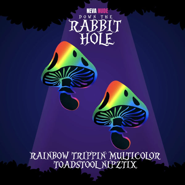 Neva Nude Rainbow Trippin' Psychedelic Toadstool Nipple Cover Pasties - Extreme Toyz Singapore - https://extremetoyz.com.sg - Sex Toys and Lingerie Online Store - Bondage Gear / Vibrators / Electrosex Toys / Wireless Remote Control Vibes / Sexy Lingerie and Role Play / BDSM / Dungeon Furnitures / Dildos and Strap Ons &nbsp;/ Anal and Prostate Massagers / Anal Douche and Cleaning Aide / Delay Sprays and Gels / Lubricants and more...