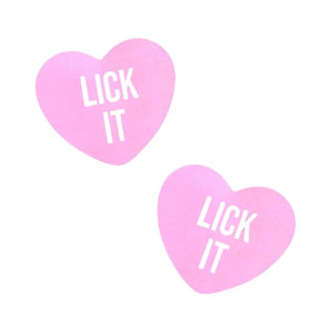 Neva Nude Lick It Light Pink Pastel Candy Heart Nipple Cover Pasties - Extreme Toyz Singapore - https://extremetoyz.com.sg - Sex Toys and Lingerie Online Store - Bondage Gear / Vibrators / Electrosex Toys / Wireless Remote Control Vibes / Sexy Lingerie and Role Play / BDSM / Dungeon Furnitures / Dildos and Strap Ons &nbsp;/ Anal and Prostate Massagers / Anal Douche and Cleaning Aide / Delay Sprays and Gels / Lubricants and more...