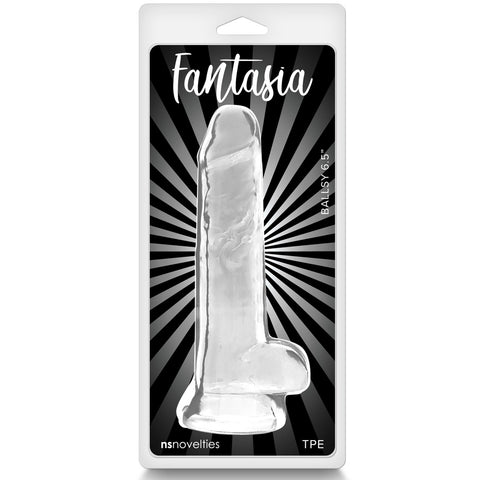 Fantasia Ballsy 6.5" Dildo - Clear