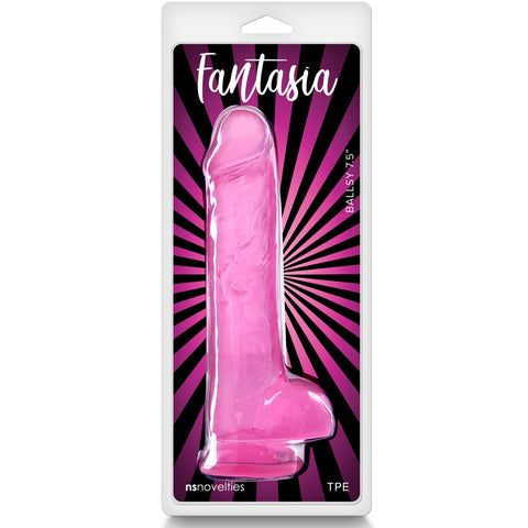 Fantasia Ballsy 7.5" Dildo - Pink