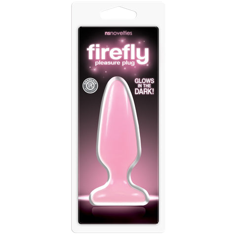 Firefly Glow-In-The-Dark Pink Pleasure Plug - Medium