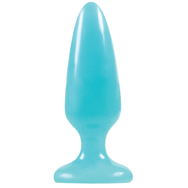 Firefly Glow-In-The-Dark Blue Pleasure Plug - Medium