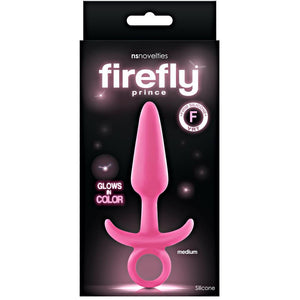 Firefly Prince Glow-In-The Dark Pink Butt Plug - Medium