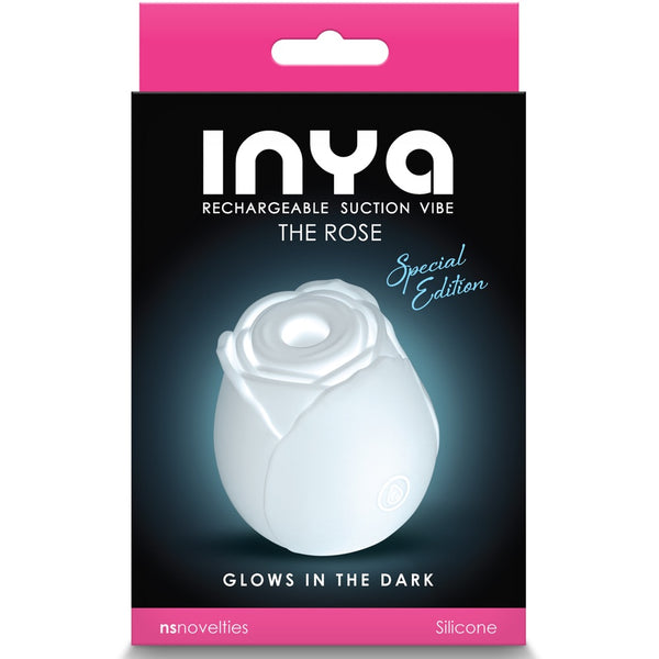 INYA The Rose Special Edition Rechargeable Clitoral Suction Vibe - Glow-In-The-Dark