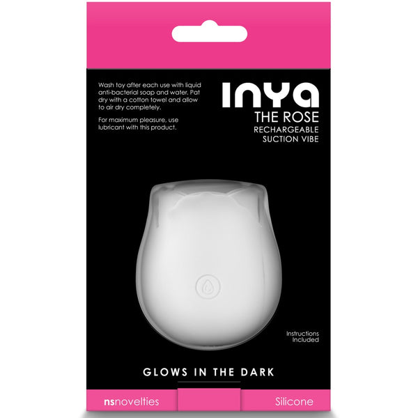 INYA The Rose Special Edition Rechargeable Clitoral Suction Vibe - Glow-In-The-Dark