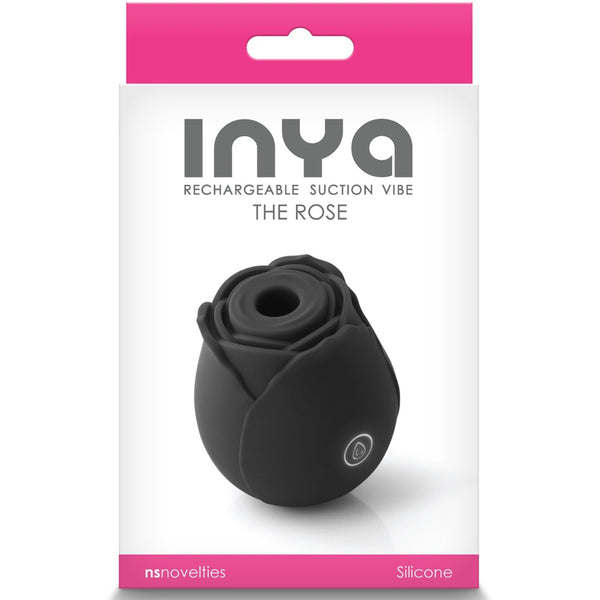 INYA The Rose Rechargeable Clitoral Suction Vibe - Black