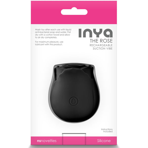 INYA The Rose Rechargeable Clitoral Suction Vibe - Black