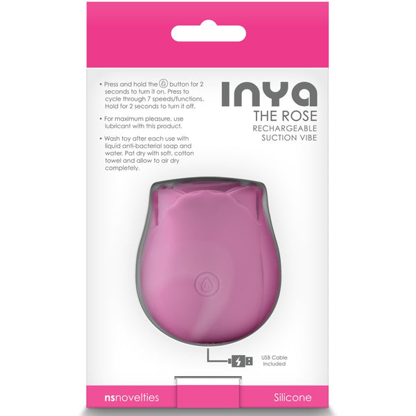 INYA The Rose Rechargeable Clitoral Suction Vibe - Pink