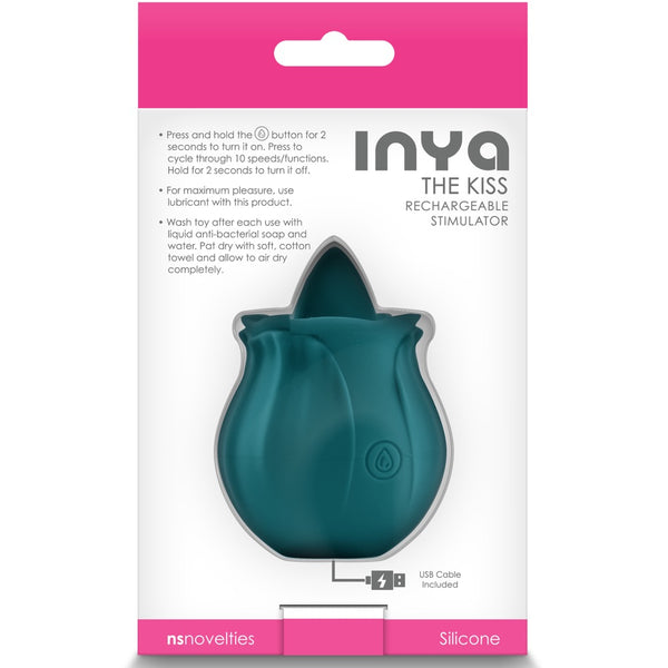 INYA The Kiss Rechargeable Tongue Vibe - Dark Teal