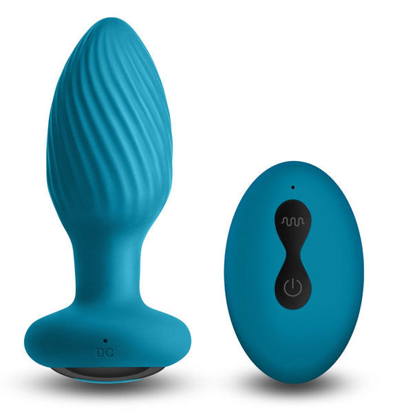 INYA Alpine Remote Controlled Rechargeable Gyrating Plug - Teal