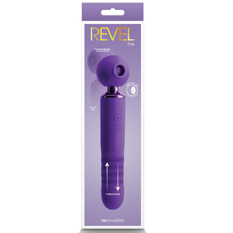 NS Novelties Revel Fae Thrusting & Air-Pulse Rechargeable Wand Vibrator - Purple - Extreme Toyz Singapore - https://extremetoyz.com.sg - Sex Toys and Lingerie Online Store - Bondage Gear / Vibrators / Electrosex Toys / Wireless Remote Control Vibes / Sexy Lingerie and Role Play / BDSM / Dungeon Furnitures / Dildos and Strap Ons &nbsp;/ Anal and Prostate Massagers / Anal Douche and Cleaning Aide / Delay Sprays and Gels / Lubricants and more...
