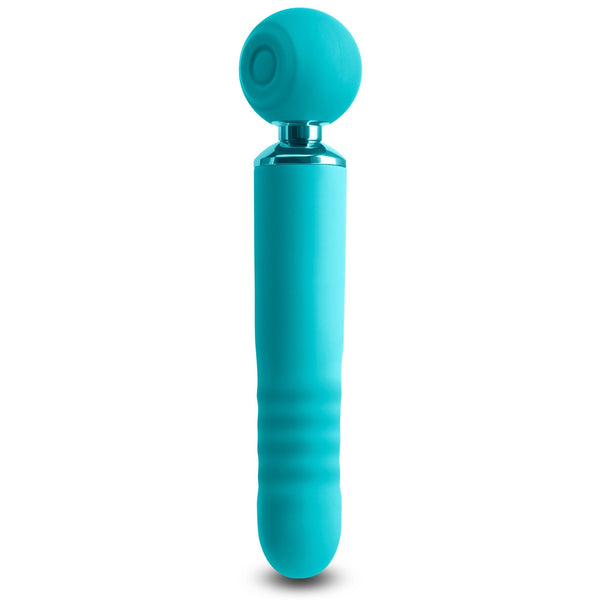 NS Novelties Revel Fae Thrusting & Air-Pulse Rechargeable Wand Vibrator - Teal - Extreme Toyz Singapore - https://extremetoyz.com.sg - Sex Toys and Lingerie Online Store - Bondage Gear / Vibrators / Electrosex Toys / Wireless Remote Control Vibes / Sexy Lingerie and Role Play / BDSM / Dungeon Furnitures / Dildos and Strap Ons &nbsp;/ Anal and Prostate Massagers / Anal Douche and Cleaning Aide / Delay Sprays and Gels / Lubricants and more...