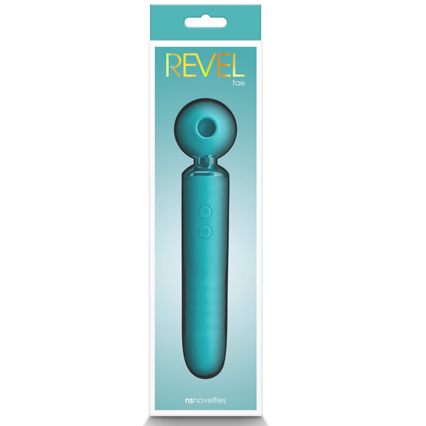 NS Novelties Revel Fae Thrusting & Air-Pulse Rechargeable Wand Vibrator - Teal - Extreme Toyz Singapore - https://extremetoyz.com.sg - Sex Toys and Lingerie Online Store - Bondage Gear / Vibrators / Electrosex Toys / Wireless Remote Control Vibes / Sexy Lingerie and Role Play / BDSM / Dungeon Furnitures / Dildos and Strap Ons &nbsp;/ Anal and Prostate Massagers / Anal Douche and Cleaning Aide / Delay Sprays and Gels / Lubricants and more...