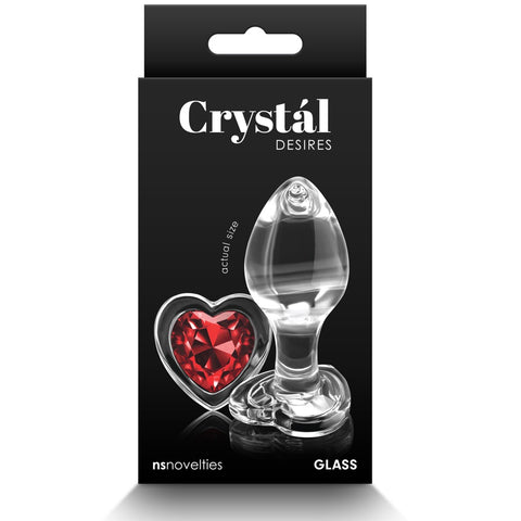 NS Novelties Crystal Desires Glass Heart Butt Plug - Medium - Extreme Toyz Singapore - https://extremetoyz.com.sg - Sex Toys and Lingerie Online Store - Bondage Gear / Vibrators / Electrosex Toys / Wireless Remote Control Vibes / Sexy Lingerie and Role Play / BDSM / Dungeon Furnitures / Dildos and Strap Ons  / Anal and Prostate Massagers / Anal Douche and Cleaning Aide / Delay Sprays and Gels / Lubricants and more...