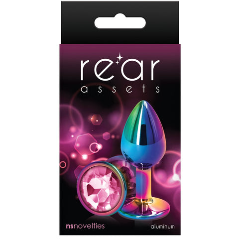 Rear Assets Rainbow Pink Aluminum Butt Plug - Small