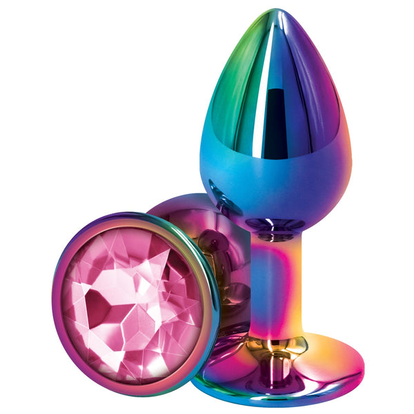 Rear Assets Rainbow Pink Aluminum Butt Plug - Small