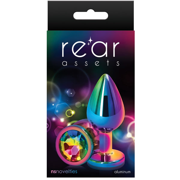 Rear Assets Rainbow Aluminum Butt Plug - Medium