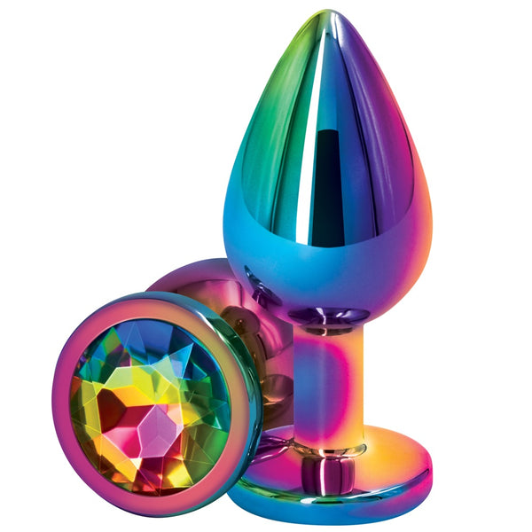 Rear Assets Rainbow Aluminum Butt Plug - Medium