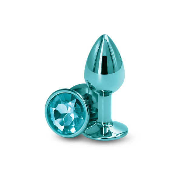 Rear Assets Teal Aluminum Butt Plug - Small