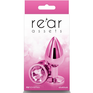 Rear Assets Pink Aluminum Butt Plug - Medium