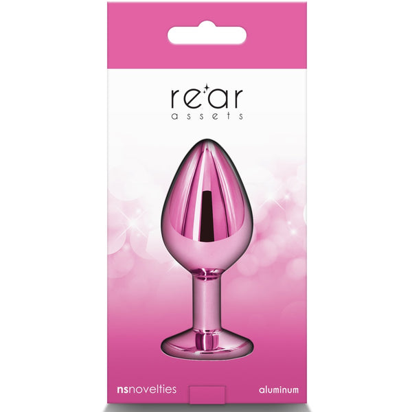 Rear Assets Pink Aluminum Butt Plug - Medium