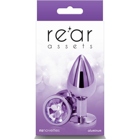 Rear Assets Purple Aluminum Butt Plug - Medium