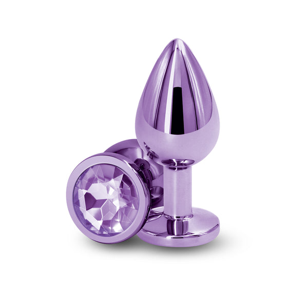 Rear Assets Purple Aluminum Butt Plug - Medium