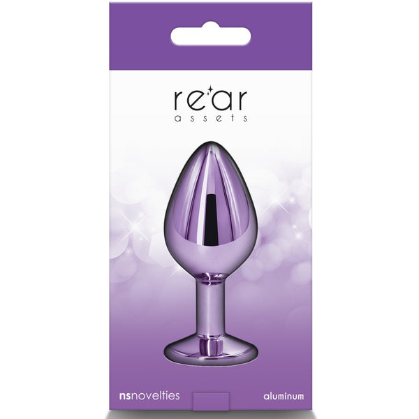 Rear Assets Purple Aluminum Butt Plug - Medium